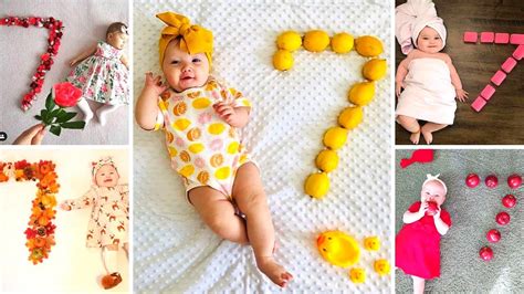 baby monthly photoshoot ideas|7 month baby photo ideas.